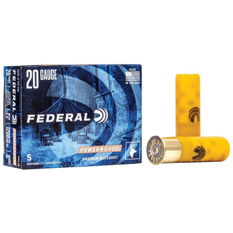 FEDERAL FEDERAL 20GA 2.75" # 3 BUCK 1200FPS 5RDS