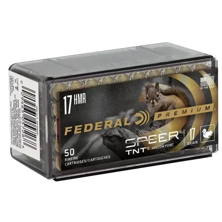 FEDERAL FEDERAL PREMIUM 17 HMR 17GR SPEER TNT HP 50RDS
