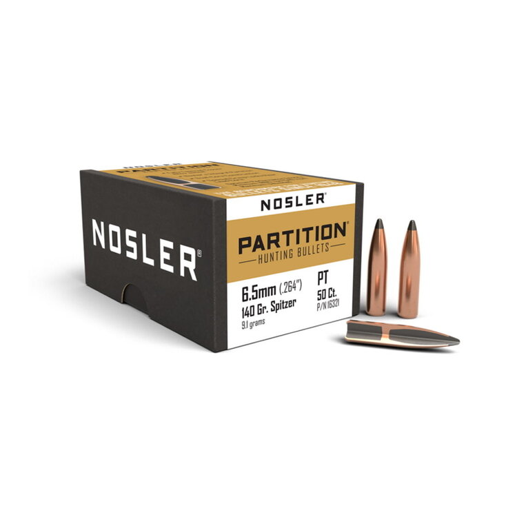 NOSLER NOSLER .264 DIA 140GR PARTITION BULLETS 50PK