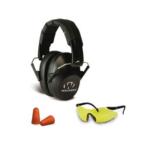WALKER'S WALKER'S PRO SAFETY COMBO KIT, LOW PROFILE PASSIVE FOLDING MUFF, SPORT GLASSES, FOAM TIPS, NRR 31DB