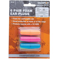 CHAMPION CHAMPION 6 PAIRS OF FOAM EAR PLUGS
