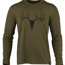 BROWNING CAMP LONG SLEEVE WHITE TAIL SHIRT  XXL