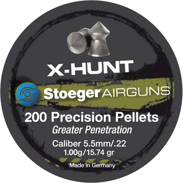 STOEGER PELLETS X-HUNT POINTED  22CAL 200PC