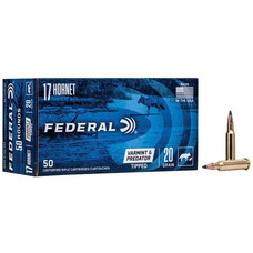 FEDERAL FEDERAL 17 HORNET 20GR TIPPED VARMINT 50RDS