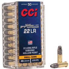CCI CCI SUPPRESSOR  22 LR 45GR HP 970FPS 50RDS
