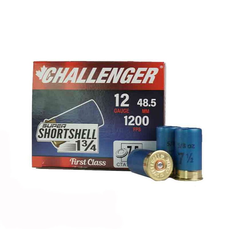 CHALLENGER CHALLENGER SHORTSHELL 12GA 5/8OZ 1200FPS 1.75" #7.5 20RDS