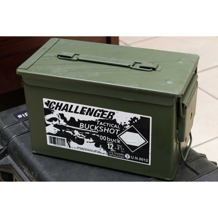 CHALLENGER CHALLENGER TACTICAL 12GA 2-3/4" 00 BUCKSHOT 175RD AMMO TIN