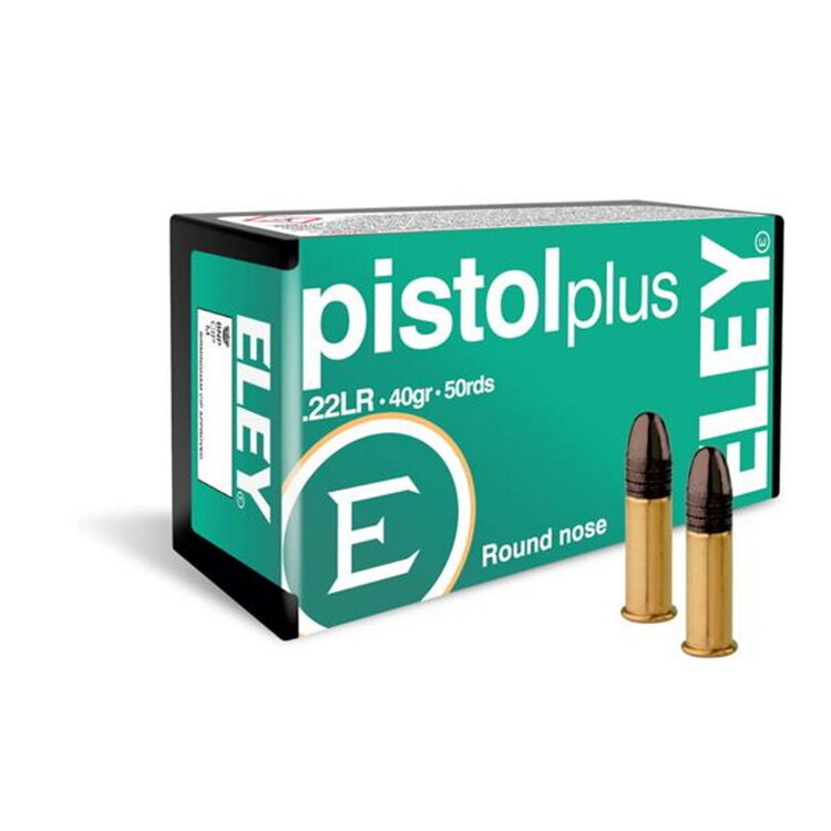 ELEY ELEY PISTOL PLUS 22 LR 40GR RN 50RDS
