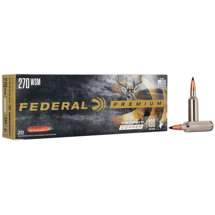 FEDERAL FEDERAL 270 WSM 130GR TROPHY COPPER 20RDS