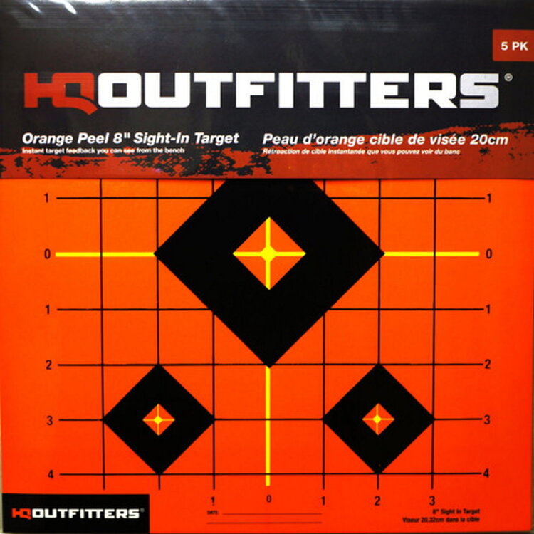 HQ OUTFITTERS HQ OUTFITTERS ORANGE PEEL SIGHT IN 8"X 8" 5PK
