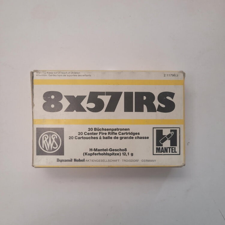 RWS RWS 8X57 IRS 187GR HP 20RDS