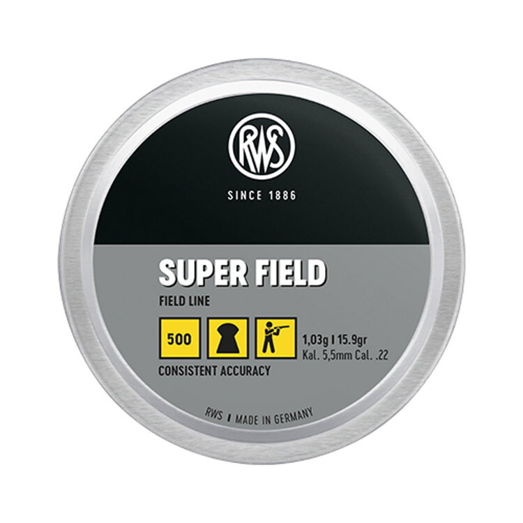 RWS RWS SUPERFIELD TARGET .22 PELLET 500PK