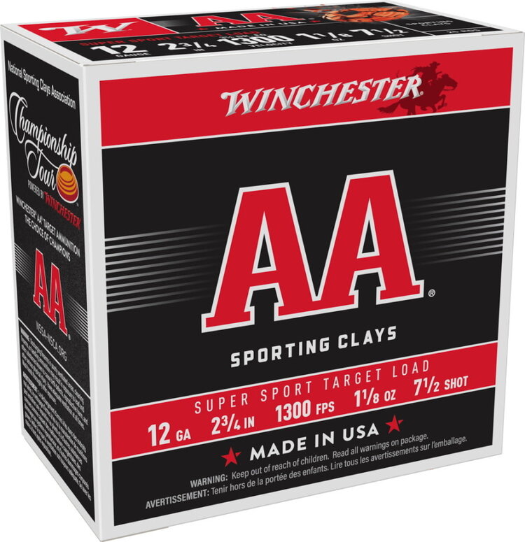 WINCHESTER AA 12GA 2.75"  #7.5 25RDS