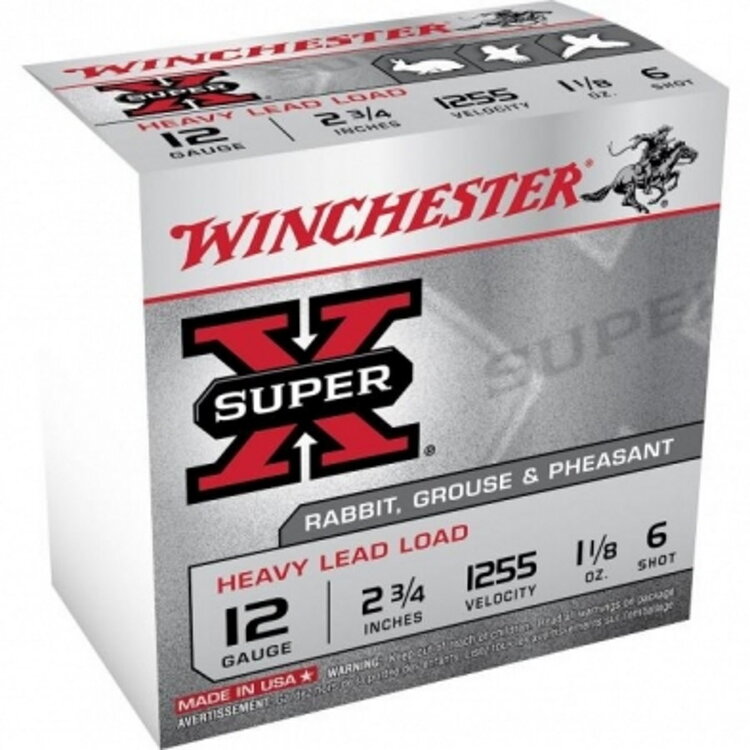 WINCHESTER SUPER-X HEAVY GAME 12GA  2.75" #6 25RDS