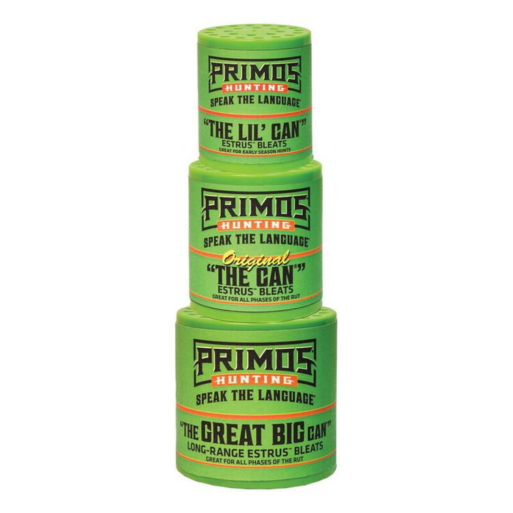PRIMOS PRIMOS THE CAN FAMILY PACK W/ LIL ORIGINAL & GREAT BIG CAN DEER BLEAT CALLS