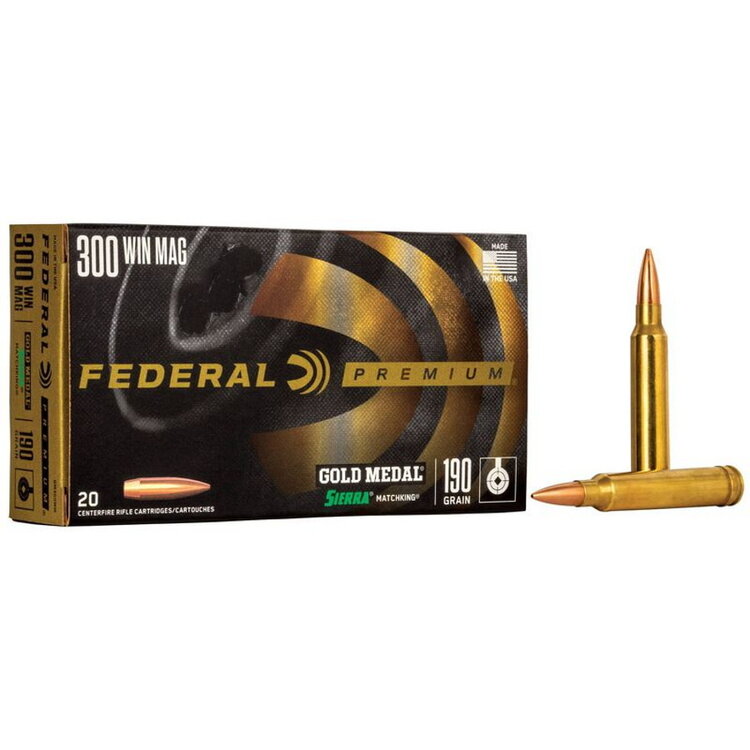FEDERAL FEDERAL 300 WIN MAG 190GR  HPBT SIERRA MATCHKING 20RDS