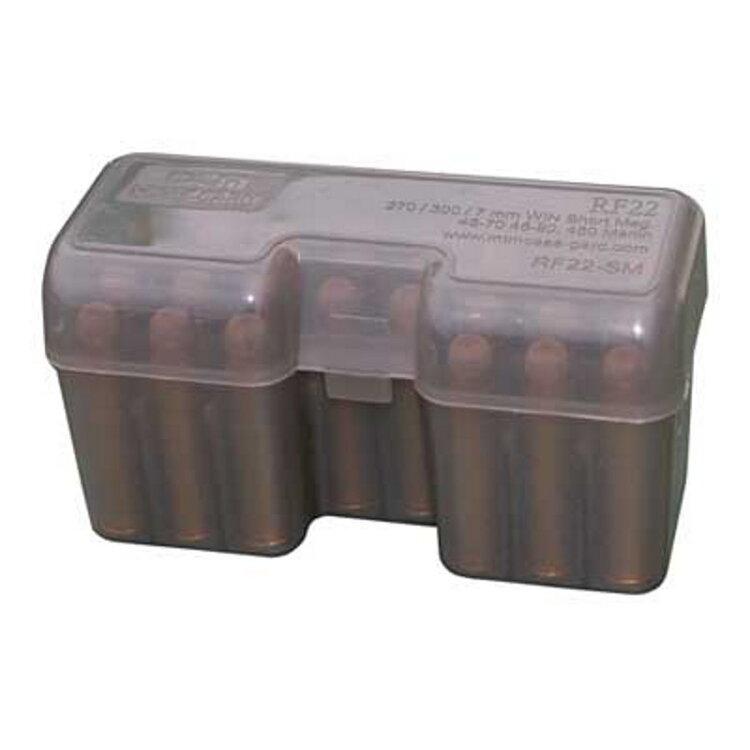 MTM CASE GARD MTM CASE GARD  LARGE MAGNUM RIFLE 22RD FLIP TOP AMMO BOX