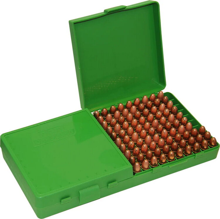 MTM CASE GARD MTM 9MM PISTOL FLIP TOP 200RD AMMO BOX GREEN