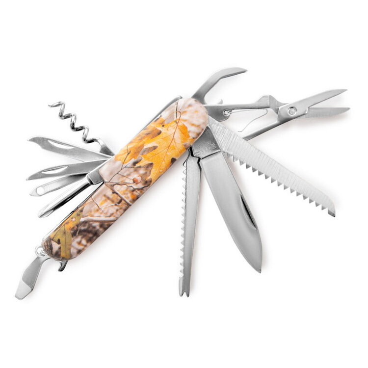 MAXAM STAINLESS STEEL MULTI-FUNCTION FOLDING KNIFE CAMO