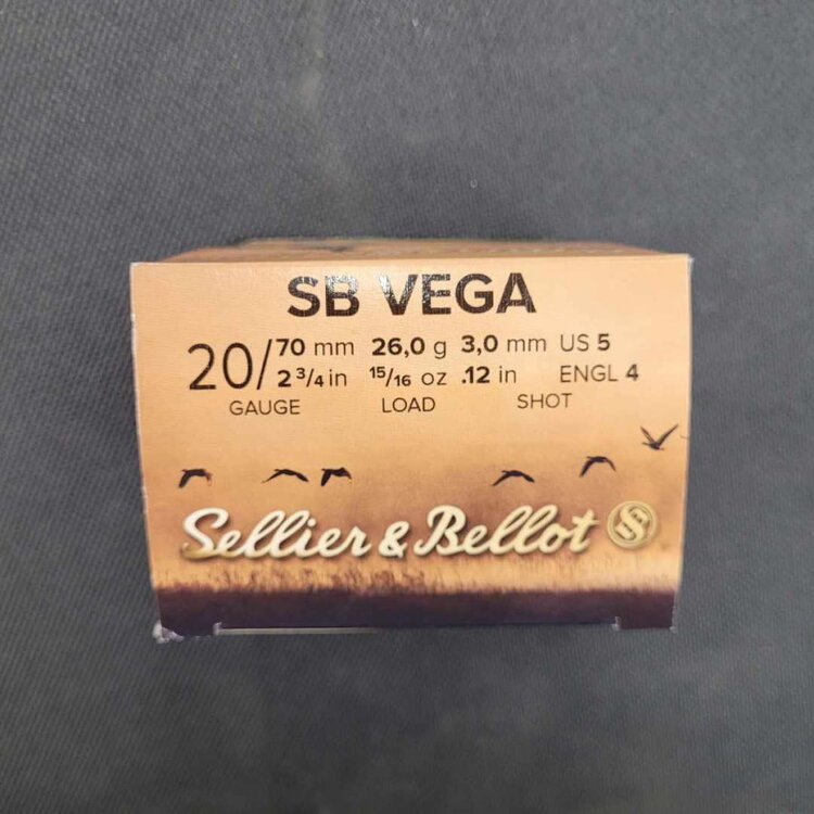 SELLIER & BELLOT SELLIER  & BELLOT  VEGA  20GA 2.75″ #5 LEAD GAME LOAD 25/PK