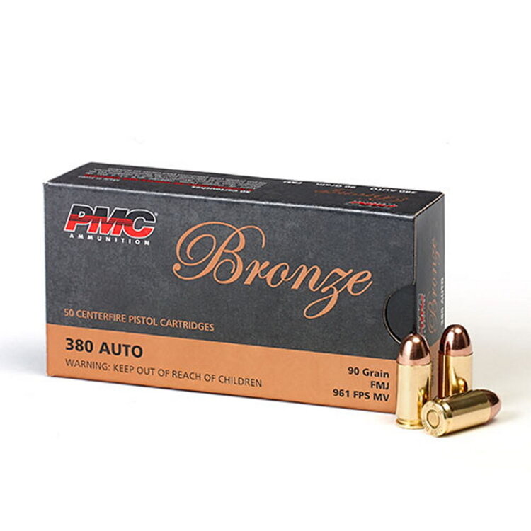 PMC PMC BRONZE .380AUTO 90 GR FMJ 50RDS