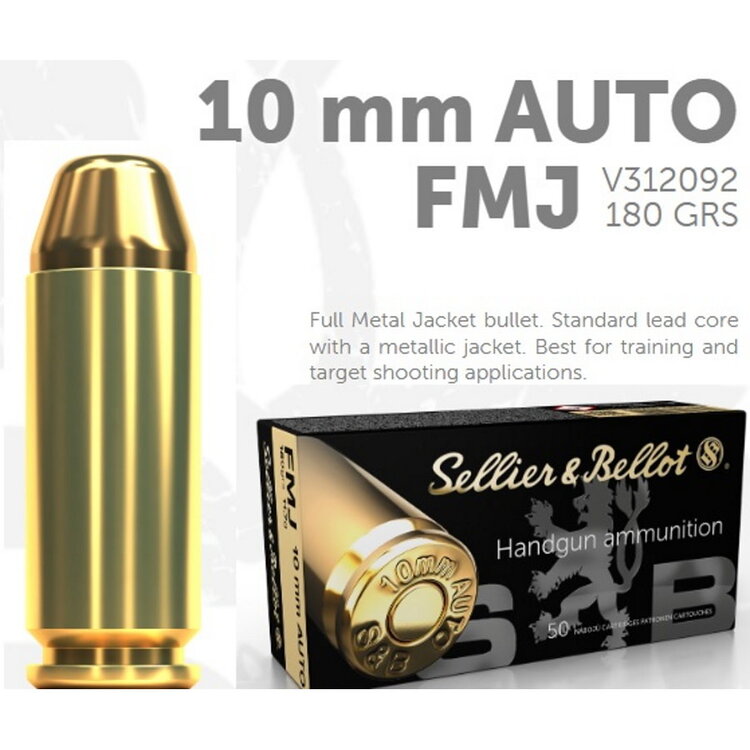 SELLIER & BELLOT SELLIER & BELLOT  10MM 180GR FMJ 50RDS
