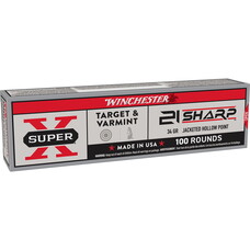 WINCHESTER SUPER X 21 SHARP 34GR JHP TARGET & VARMINT 100RDS