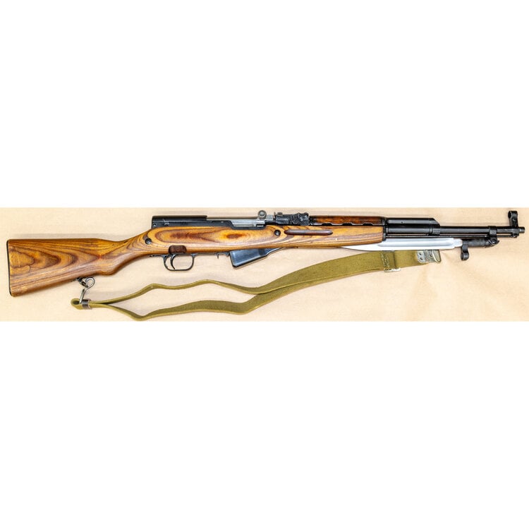 SOVIET SKS LAMINATED SEMI AUTO RIFLE 7.62 X 39 20" BBL 5 SHOT
