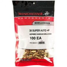 WINCHESTER 38 SUPER AUTO +P UNPRIMED BRASS 100/PK