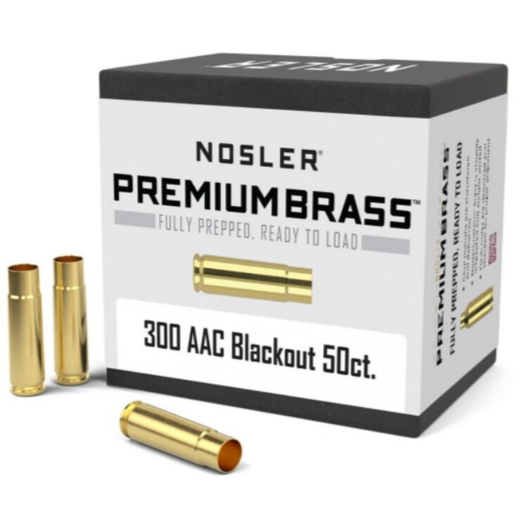 NOSLER NOSLER 300 AAC BLACKOUT 50RDS UNPRIMED BRASS