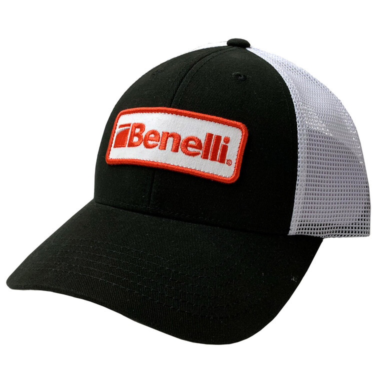BENELLI TRUCKER HAT BLACK & WHITE MESH