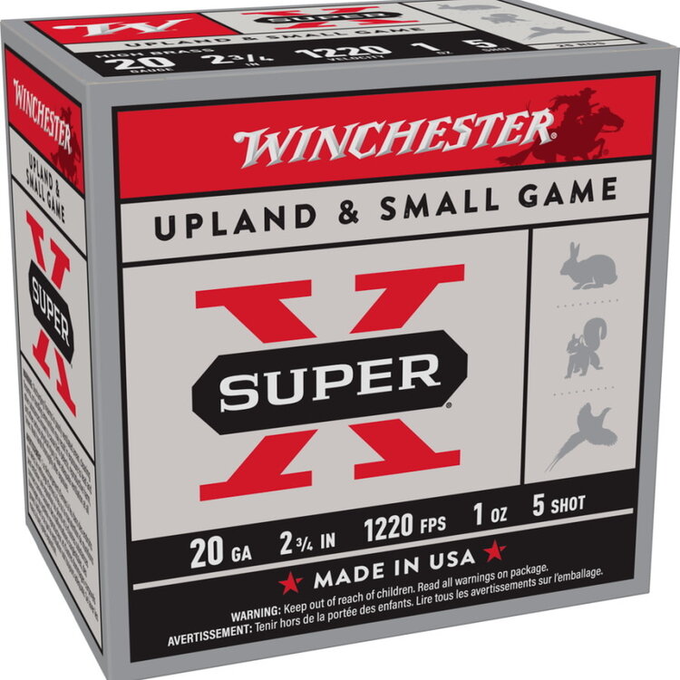WINCHESTER SUPER X UPLAND 20 GA 2.75"  1OZ #5 25RDS