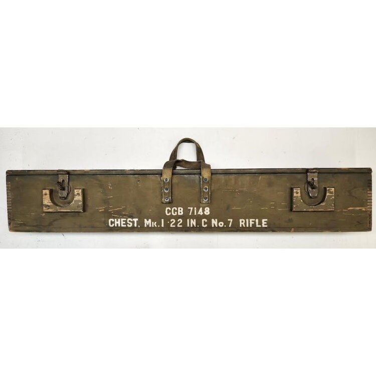LEE ENFIELD WOODEN FIELD CRATE FOR NO 7 RIFLE