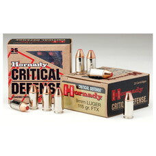 HORNADY HORNADY CRITICAL DEFENSE 9MM 115GR FTX 25RDS