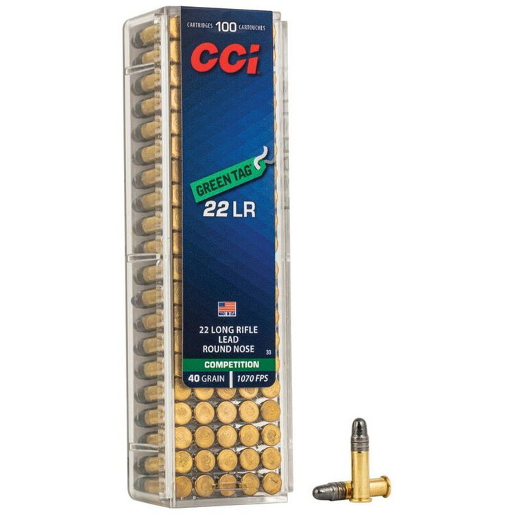 CCI CCI 22RF GREEN TAG 1070fps  (22LR) LRN BOX OF 100