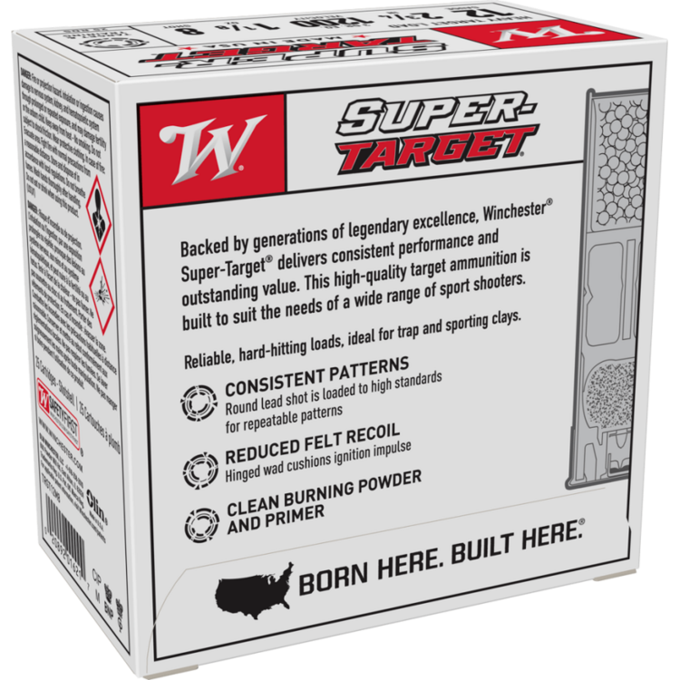 WINCHESTER. SUPER TARGET 12GA 1200FPS  8 SHOT BOX 0F 25 RDS