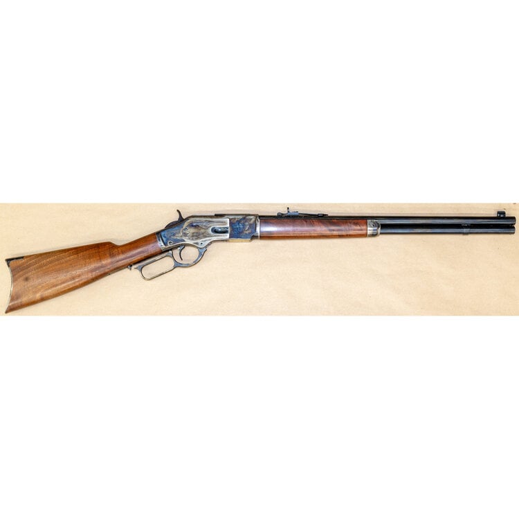 WINCHESTER 1873 SHORT RIFLE (CASE HARDENED) LEVER ACTION RIFLE 375 MAG/38SPL 20" BBL 10 SHOT