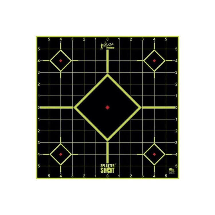 PRO-SHOT PRO SHOT SPLATTER SHOT 12" SQ GREEN SIGHT IN 5/PKG