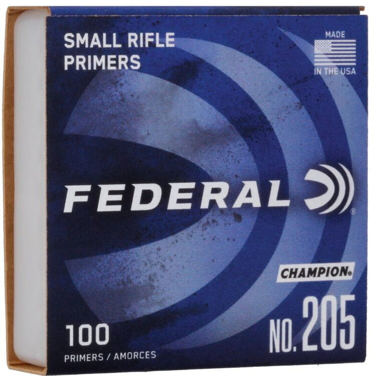 FEDERAL FEDERAL PRIMERS SMALL RIFLE #205 SLEEVE OF 100