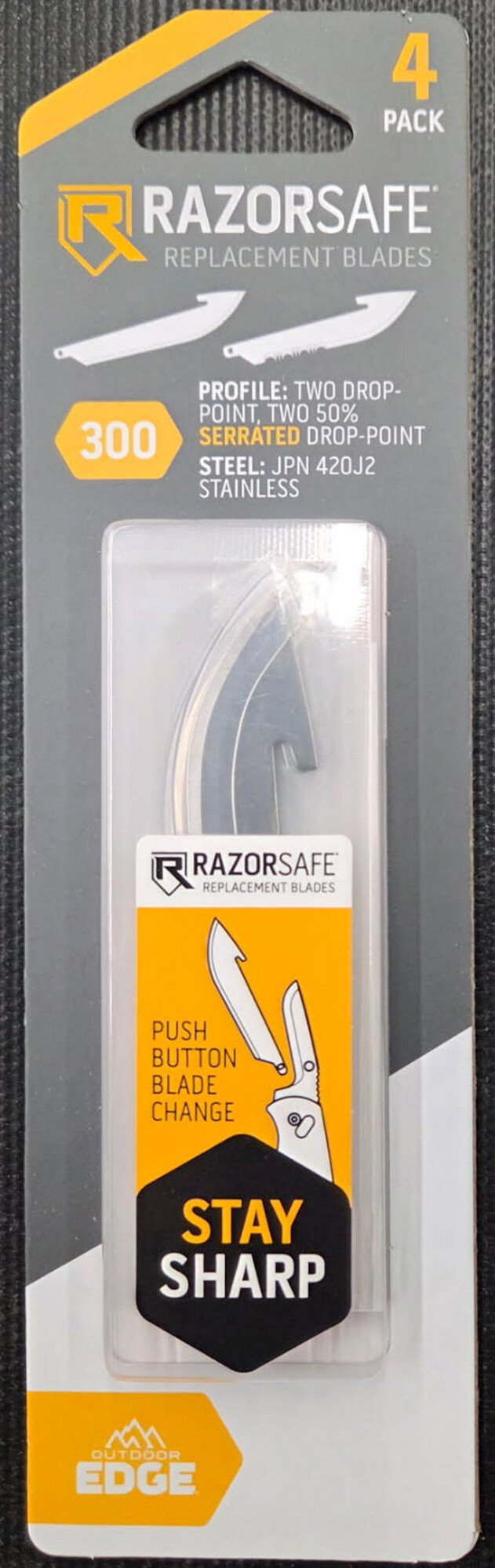 OUTDOOR EDGE OUTDOOR EDGE 3" COMBO BLADE PKG 4/PK