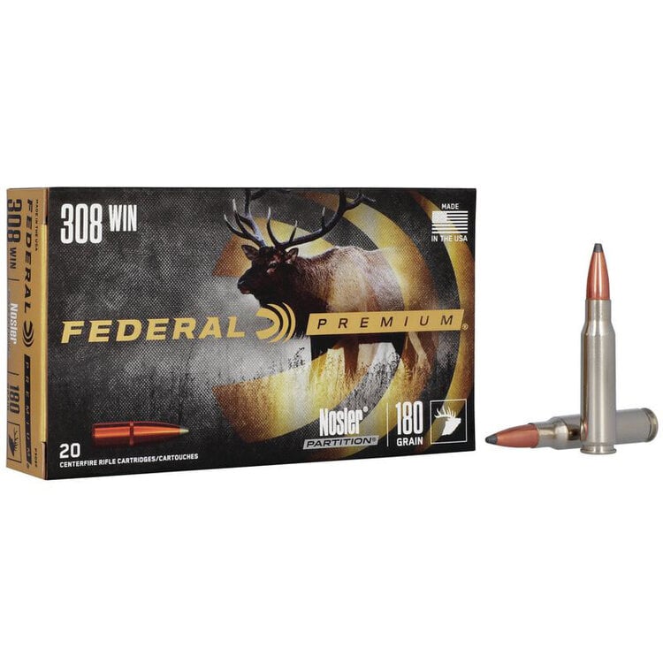 FEDERAL FEDERAL 308 WIN 180GR NOSLER PARTITION 20RDS