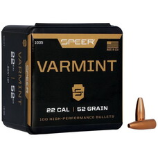 SPEER SPEER VARMINT .224 DIA 52GR HP BULLET 100/PK