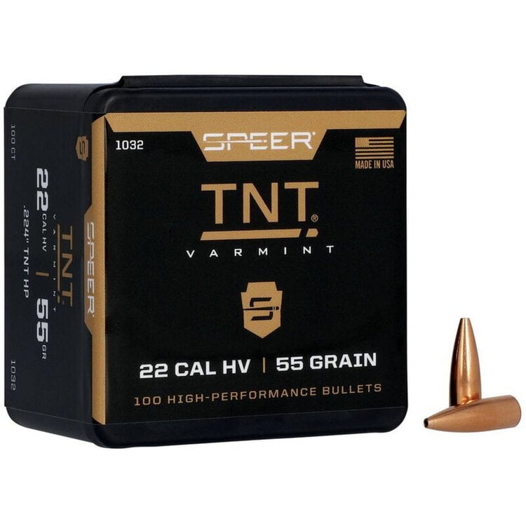 SPEER SPEER TNT VARMINT  .224 DIA 55GR HP BULLETS 100/PK