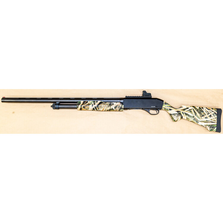 STEVENS 320 PUMP ACTION 12GA  3" 26" BARREL BLADES CAMO WITH RED DOT