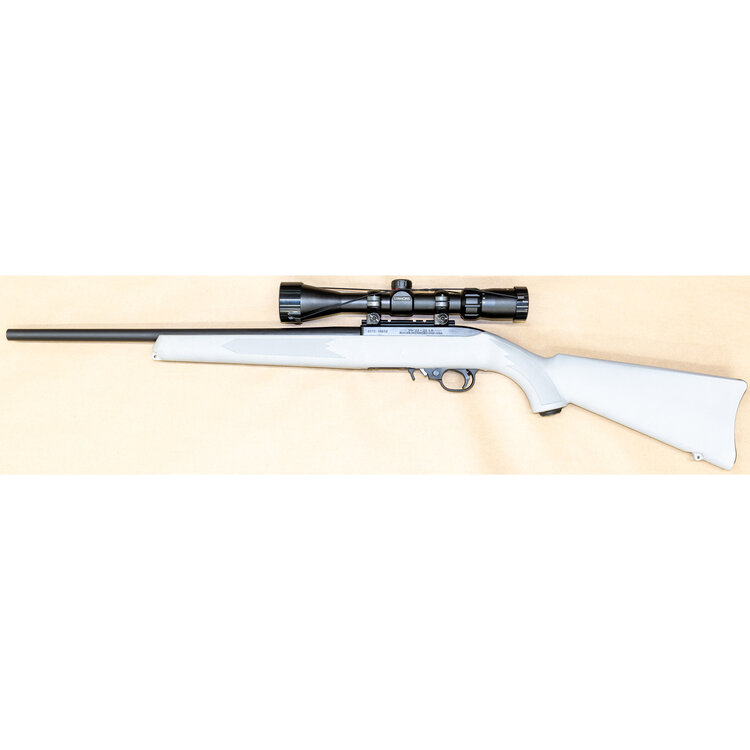 RUGER 10/22 CARBINE LT/GREY SEMI AUTO RIFLE 22LR 18 1/2" BBL 10 SHOT W/SCOPE
