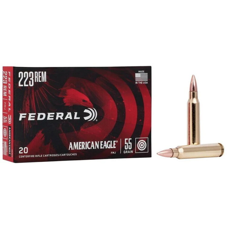 FEDERAL FEDERAL AMERICAN EAGLE 223 REM 55GR MC BT 20/PK