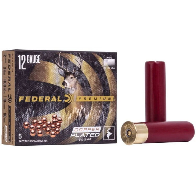 FEDERAL FEDERAL PREMIUM 12GA 3.5" MAGNUM 00 BK  18 PELLETS  5/PK
