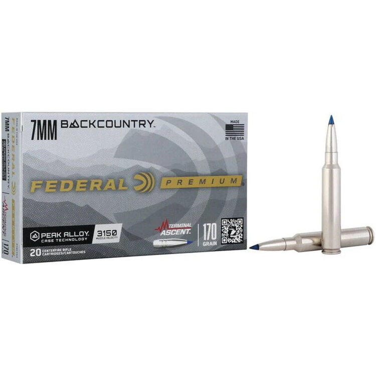 FEDERAL FEDERAL 7MM BACKCOUNTRY 170GR TERMINAL ASCENT 20/PL