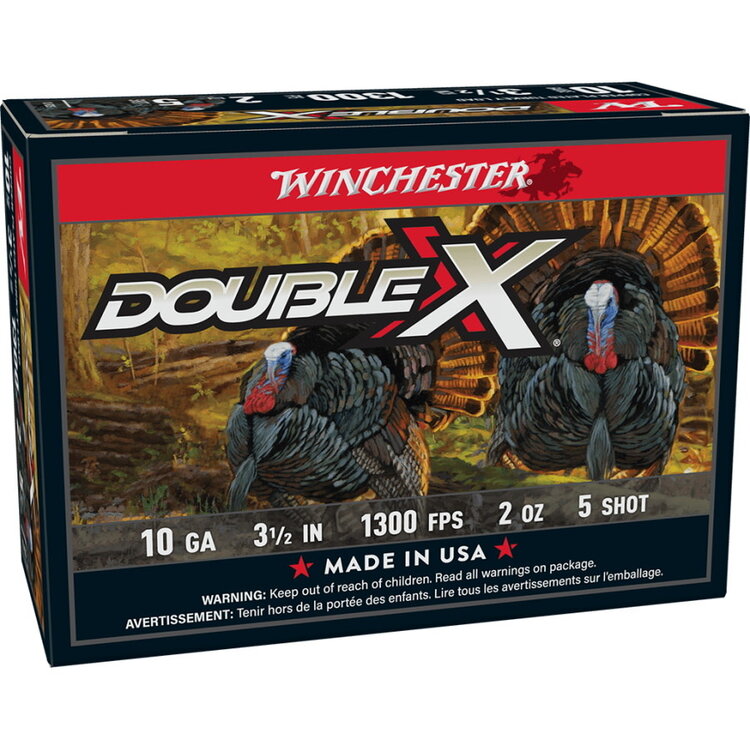 WINCHESTER  DOUBLE X 10GA 3.5'' 2OZ #5 TURKEY 1300FPS 10/PK