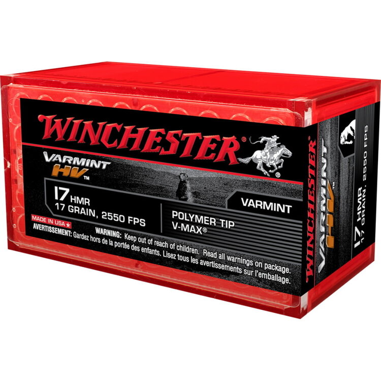 WINCHESTER VARMINT 17 HMR HV 17GR 2550FPS  50/PK